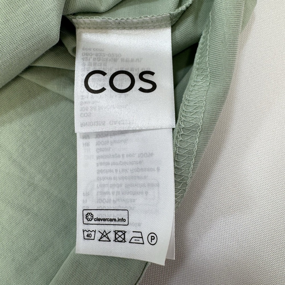 NEW COS Women's L / XL Oversized Tee Tshirt 100% Organic Cotton Boxy Green - Picture 9 of 13